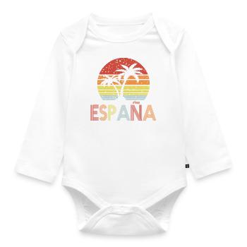 Spanien - Baby Bio-Langarm-Body - Weiß - Vorne