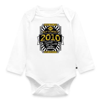 2010 SEPTEMBER - Organic Longsleeve Baby Bodysuit - white - Front
