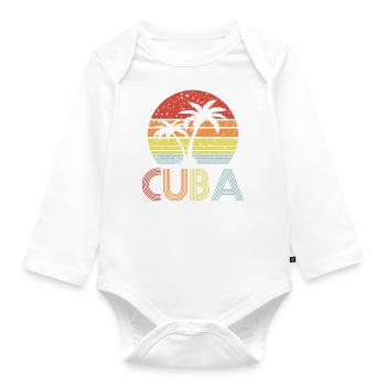 Cuba - Baby Bio-Langarm-Body - Weiß - Vorne