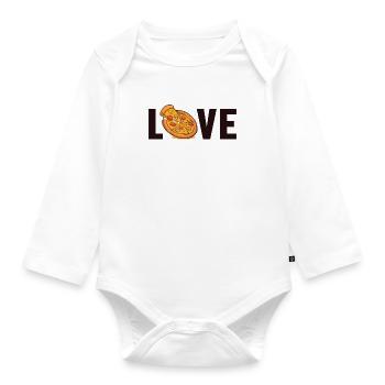 Pizza Love Pizza Tray Pizza Oven Pizza Pizza Maker - Organic Longsleeve Baby Bodysuit - white - Front