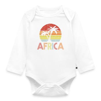 Africa - Baby Bio-Langarm-Body - Weiß - Vorne