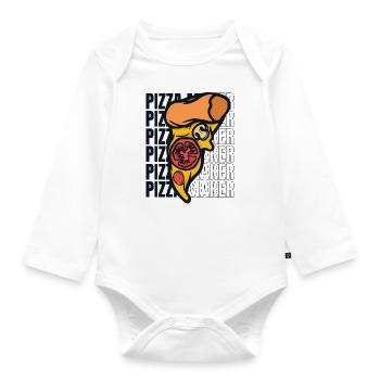 pizza maker pizza oven pizza pizza tray pizza maker - Organic Longsleeve Baby Bodysuit - white - Front