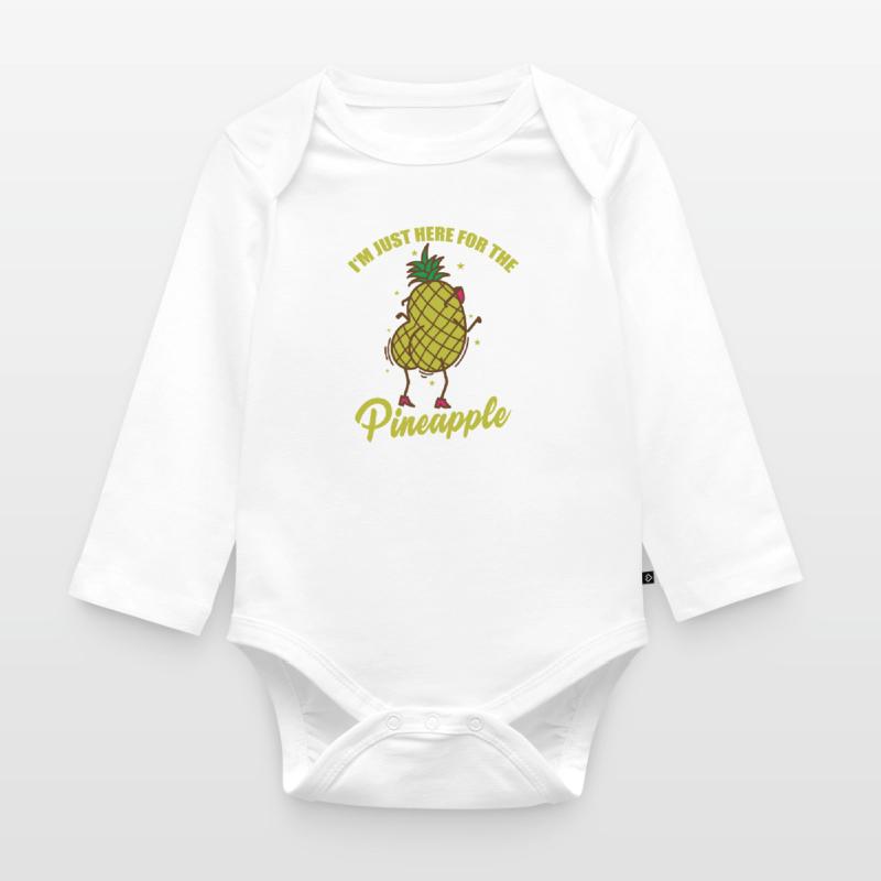I'm just here for the Pineapple Fruit Organic Longsleeve Baby Bodysuit