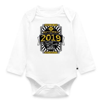 2019 SEPTEMBER - Body Bébé bio manches longues - blanc - Devant