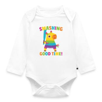 Pinata mignonne Smashing Good Time Cinco de Mayo - Body Bébé bio manches longues - blanc - Devant
