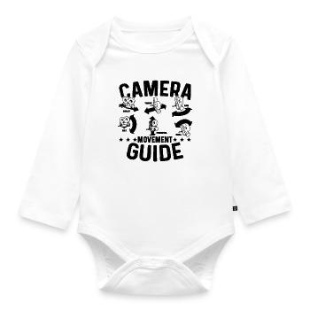 Camera Movement Guide Cameraman Camera Operators - Baby Bio-Langarm-Body - Weiß - Vorne