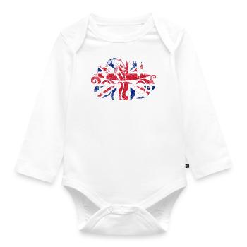 London Typography - Organic Longsleeve Baby Bodysuit - white - Front