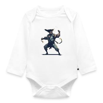 Jew Jitsu Hilarious Jiu Jitsu Pun Martial Arts - Baby Bio-Langarm-Body - Weiß - Vorne