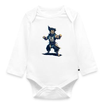 Jew Jitsu Hilarious Jiu Jitsu Pun Martial Arts - Baby Bio-Langarm-Body - Weiß - Vorne
