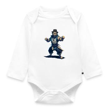 Jew Jitsu Hilarious Jiu Jitsu Pun Martial Arts - Baby Bio-Langarm-Body - Weiß - Vorne
