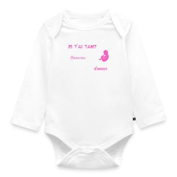 Je t ai tant attendu PNK WE - Body Bébé bio manches longues - blanc - Devant