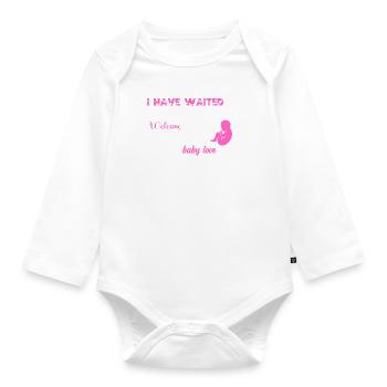 Je t'ai tant attendu PNK WE - Body Bébé bio manches longues - blanc - Devant