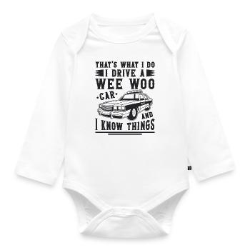That's What I Do Law Enforcement Police Officers - Organic Longsleeve Baby Bodysuit - white - Front