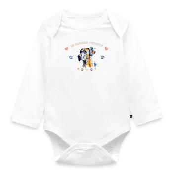 Mon toutou d'amour GR2 WE - Body Bébé bio manches longues - blanc - Devant
