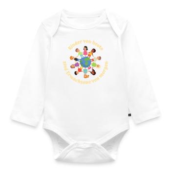 Kinder von heute sind Erwachsene von morgen - Baby Bio-Langarm-Body - Weiß - Vorne