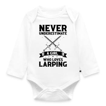 Live-action role-playing game for NPC and RPG role-playing game - Organic Longsleeve Baby Bodysuit - white - Front