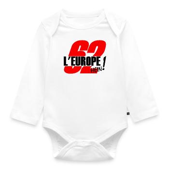 Lens en Europe - Body Bébé bio manches longues - blanc - Devant