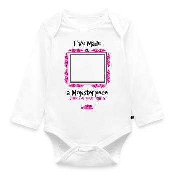 T-shirts enfant créatifs et durables - Body Bébé bio manches longues - blanc - Devant