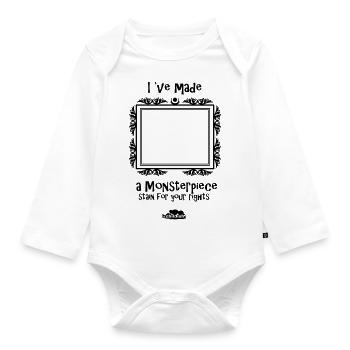 T-shirts enfant créatifs et durables - Body Bébé bio manches longues - blanc - Devant