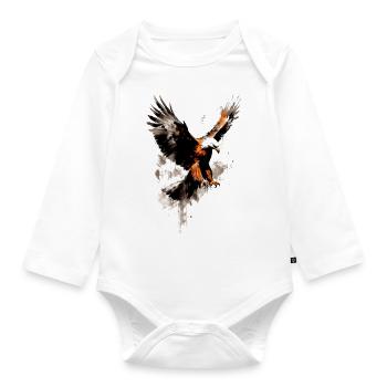 Aigle Animal sauvage américain - Body Bébé bio manches longues - blanc - Devant
