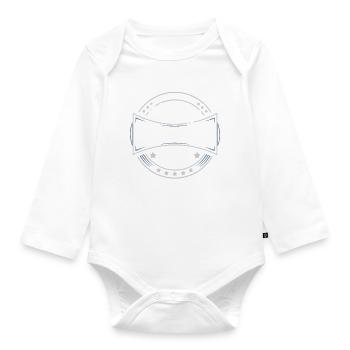 Juli 2024. Geburtstagsgeschenk Juli 2024. - Baby Bio-Langarm-Body - Weiß - Vorne