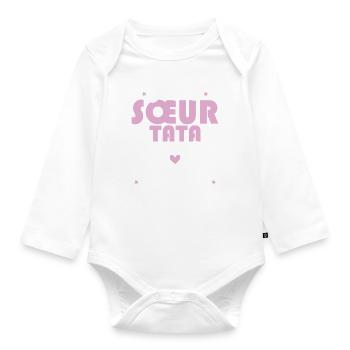 Sœur Tata et Marraine - Body Bébé bio manches longues - blanc - Devant