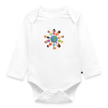 Kinder von heute sind Erwachsene von morgen - Baby Bio-Langarm-Body - Weiß - Vorne