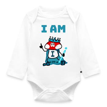 I AM I - Baby Bio-Langarm-Body - Weiß - Vorne