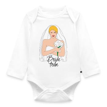 bride tribe blond 2 - Baby Bio-Langarm-Body - Weiß - Vorne