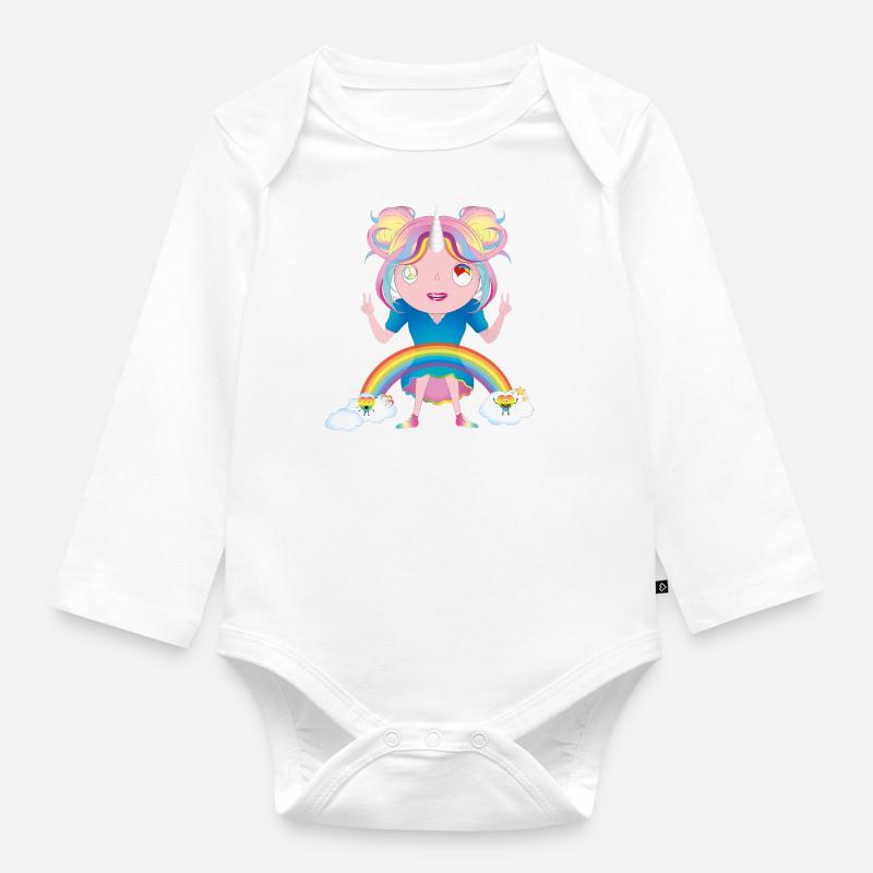 Mélodie - Body Bébé bio manches longues - blanc