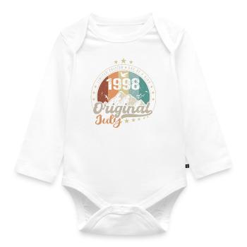 July 1998 Anniversary Gift Idea July 1998 - Organic Longsleeve Baby Bodysuit - white - Front