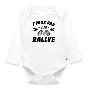 Je Peux Pas J'ai Rallye - Body Bébé bio manches longues - blanc - Devant