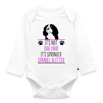 Springer-Zitat - Baby Bio-Langarm-Body - Weiß - Vorne