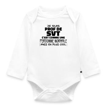 Prof de SVT super cool - Body Bébé bio manches longues - blanc - Devant