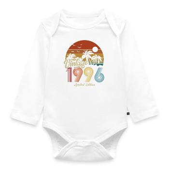 1996 Anniversaire né en 1996 Retro Vintage - Body Bébé bio manches longues - blanc - Devant