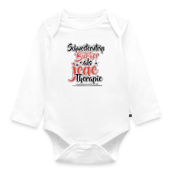 Schwesterntrip Schwesternabend Schwester Sister - Baby Bio-Langarm-Body - Weiß - Vorne
