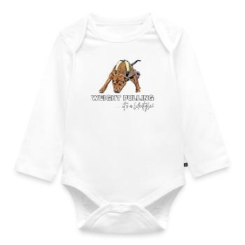 Weight Pulling ... it's a lifestyle! - Baby Bio-Langarm-Body - Weiß - Vorne