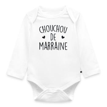 Chouchou De Marraine - Body Bébé bio manches longues - blanc - Devant