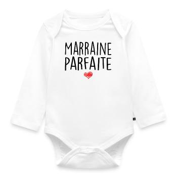 Marraine Parfaite - Pour Une Super Marraine - Body Bébé bio manches longues - blanc - Devant