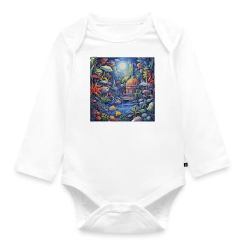 Aquarium - Baby Bio-Langarm-Body - Weiß - Vorne