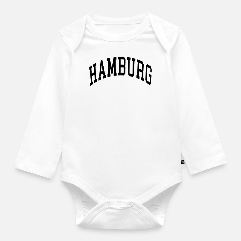 Hambourg - Body Bébé bio manches longues - blanc