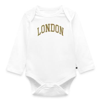 London - Baby Bio-Langarm-Body - Weiß - Vorne