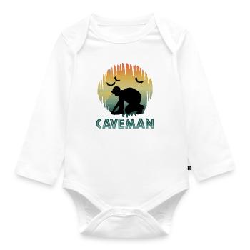 Caveman - Caving - Cave Explorer Speleology - Organic Longsleeve Baby Bodysuit - white - Front