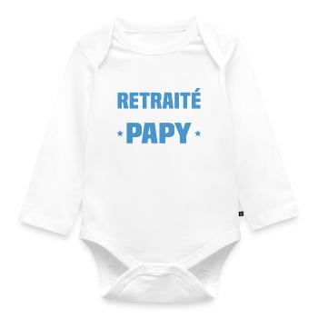 Je suis Pas Retraité je suis un Papy Professionnel - Body Bébé bio manches longues - blanc - Devant