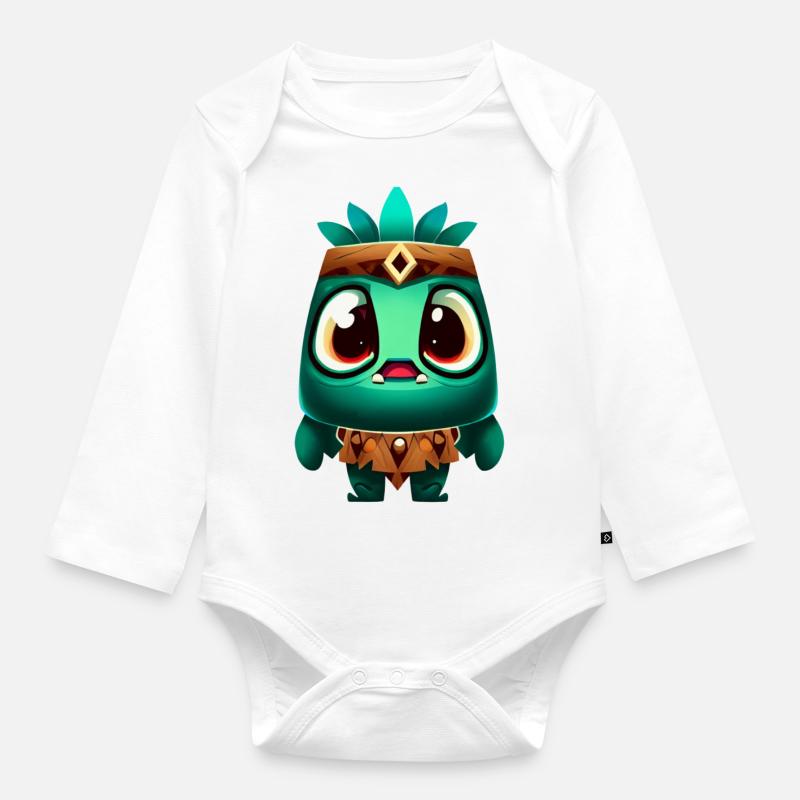 KIddyTikki Indi - Body Bébé bio manches longues - blanc