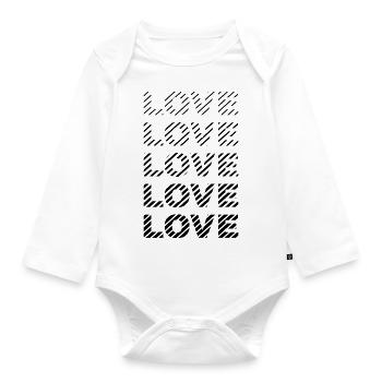 LOVE 02 - Baby Bio-Langarm-Body - Weiß - Vorne