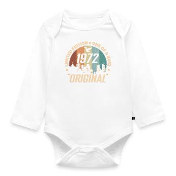 1972 Geburtstagsgeschenk Timeless '72 Vintage 1972 - Baby Bio-Langarm-Body - Weiß - Vorne