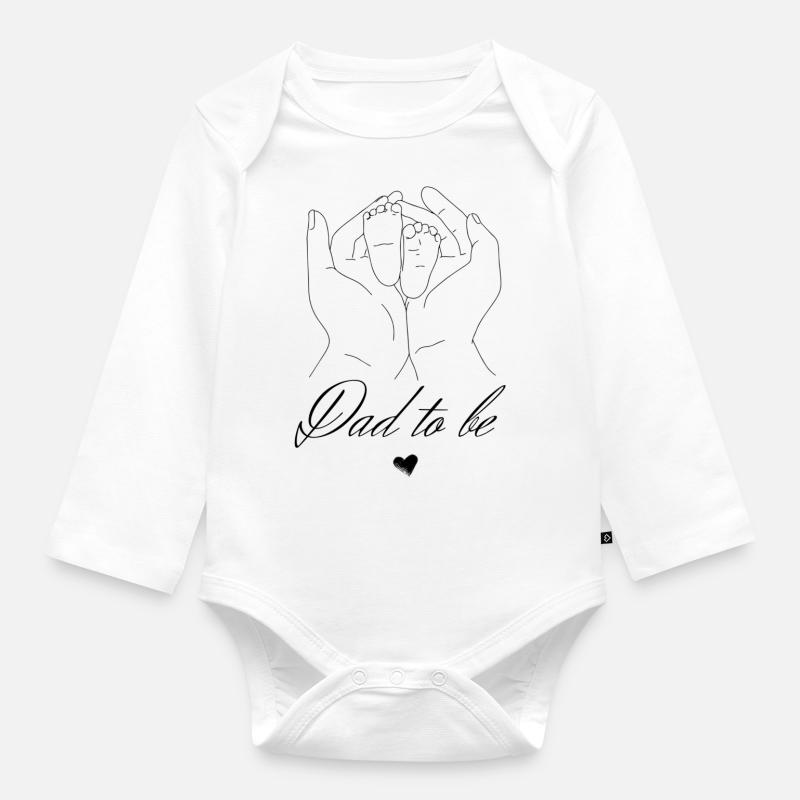 Futur papa - Body Bébé bio manches longues - blanc