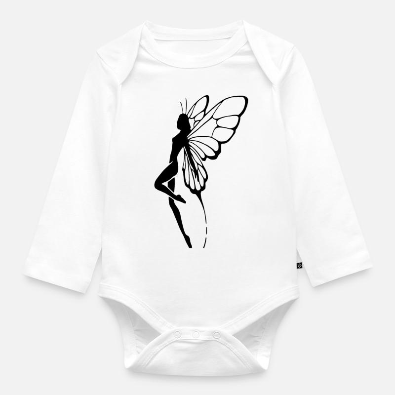 Elfe - Baby Bio-Langarm-Body - Weiß