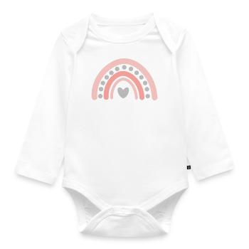 Rainbow - Organic Longsleeve Baby Bodysuit - white - Front